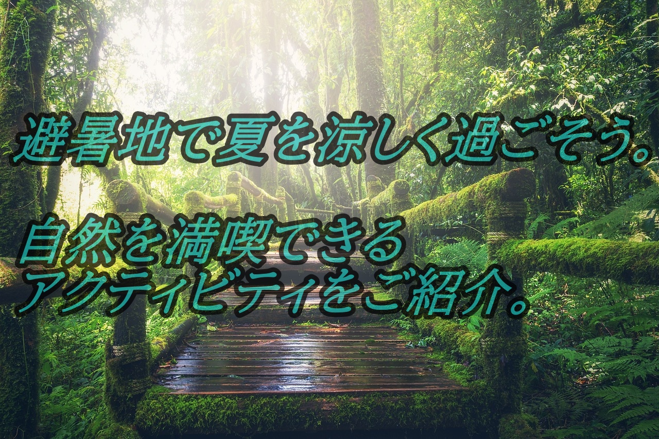 避暑地で夏を涼しく